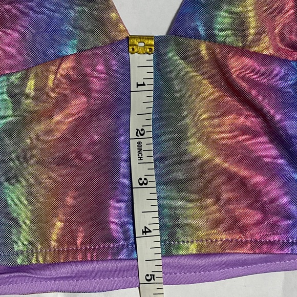 FOREVER 21 Metallic Rainbow Iridescent Crop Top Bralette - Picture 14 of 14